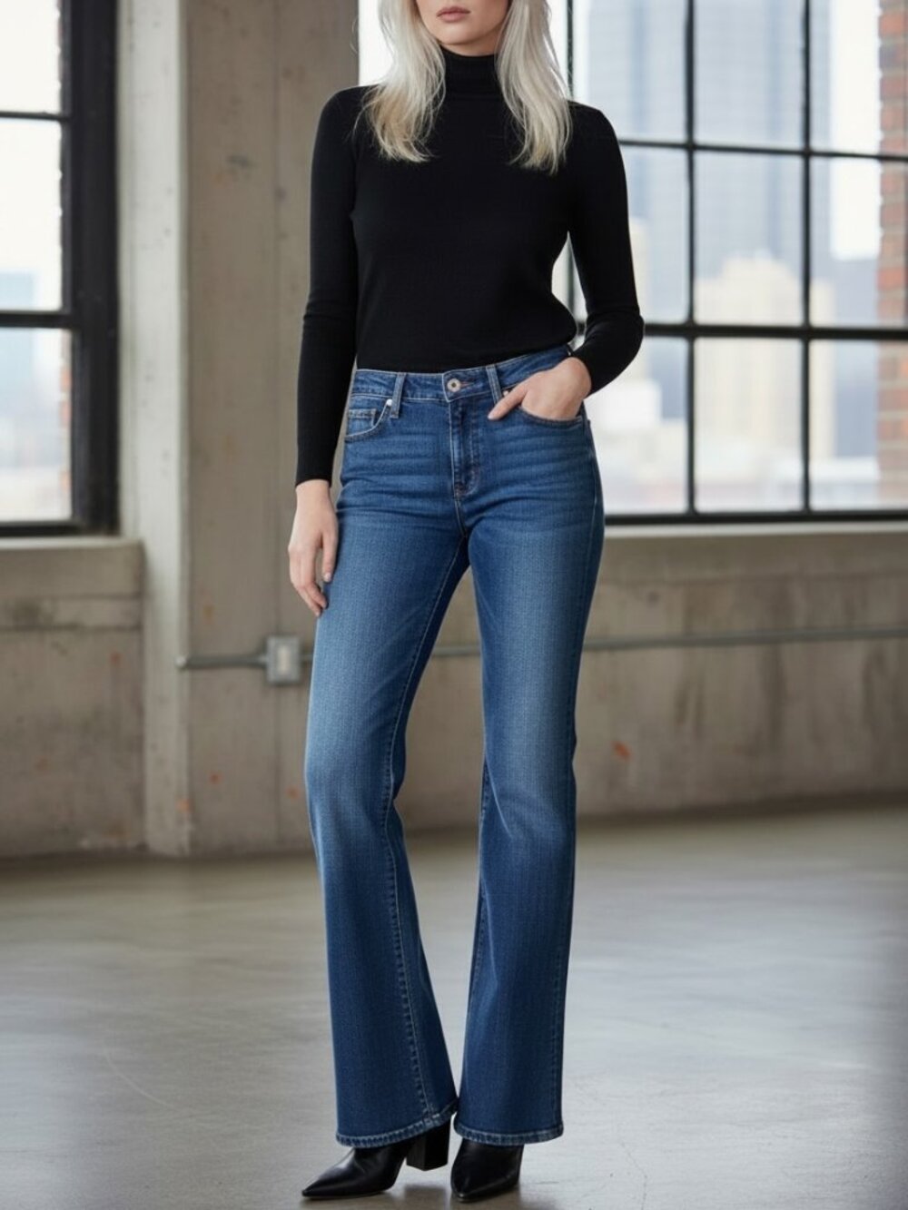 AG The Club Embroidered Pocket Dark Wash Denim Flare Boot Cut Jeans Size 30